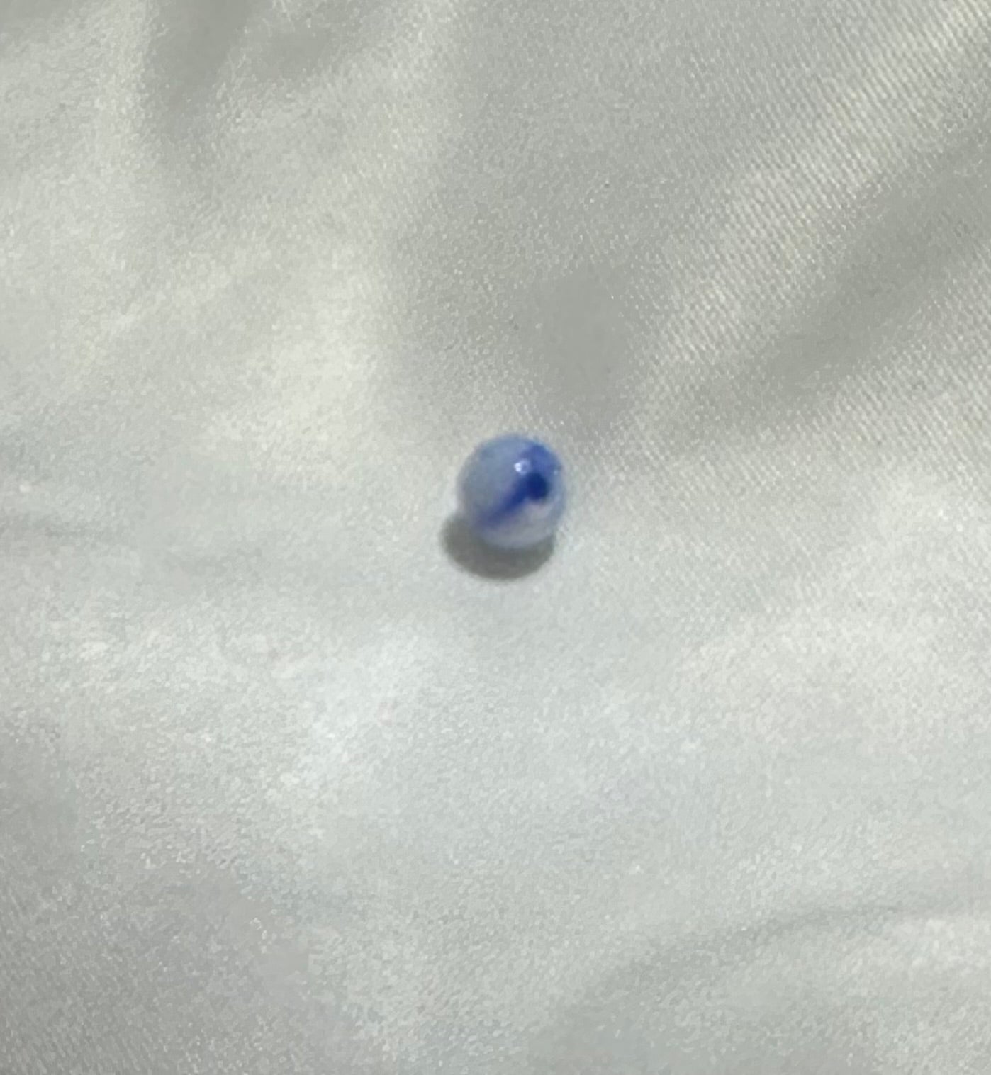 Blue/White Marbled 6mm Beads