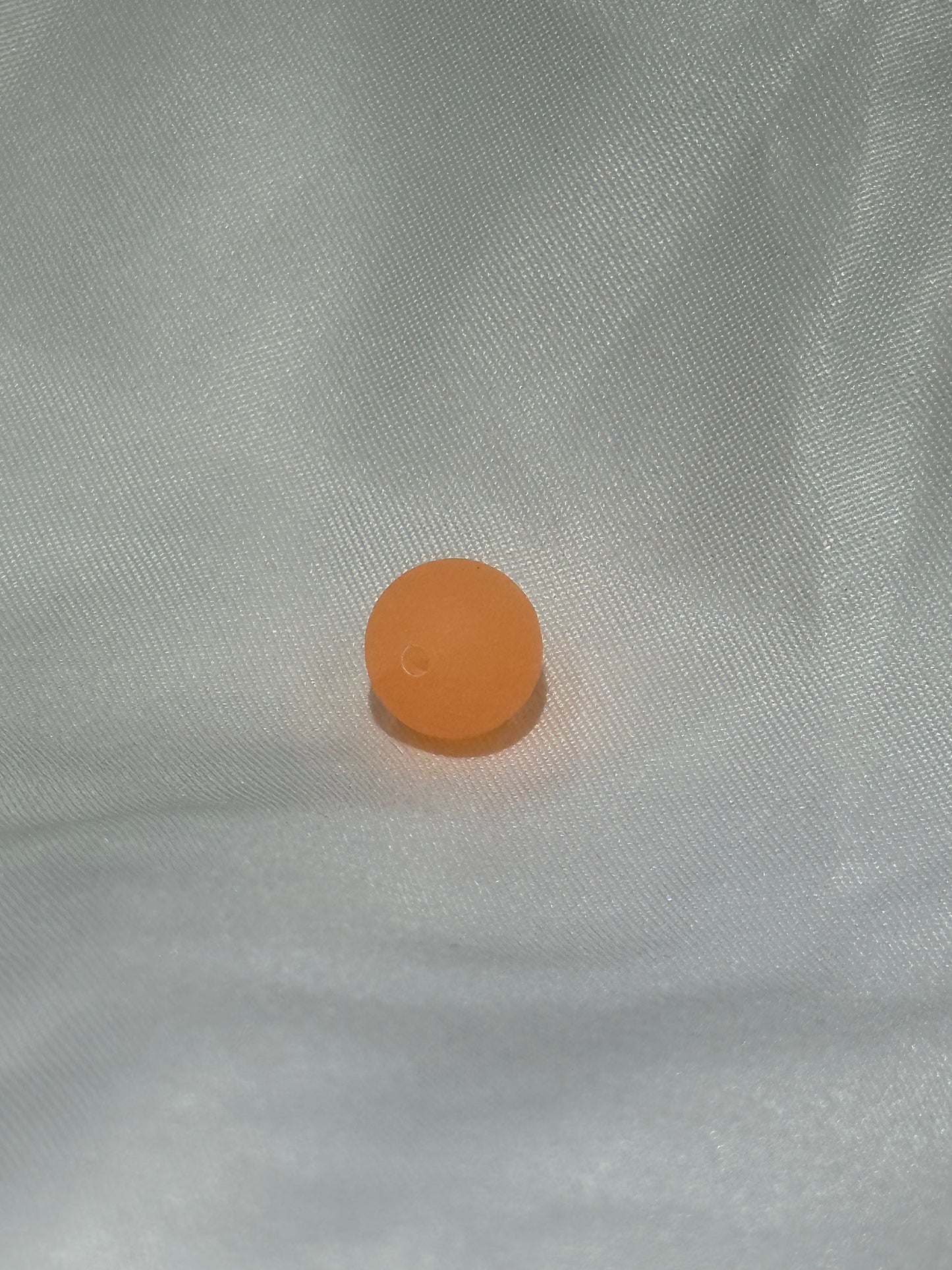 Orange GLOW Frosted 10mm Beads