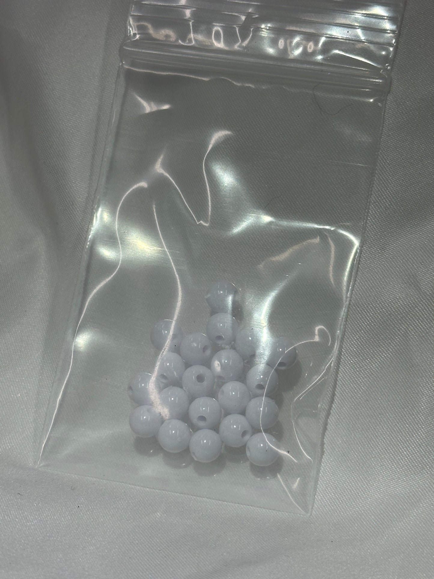 White 6mm Beads