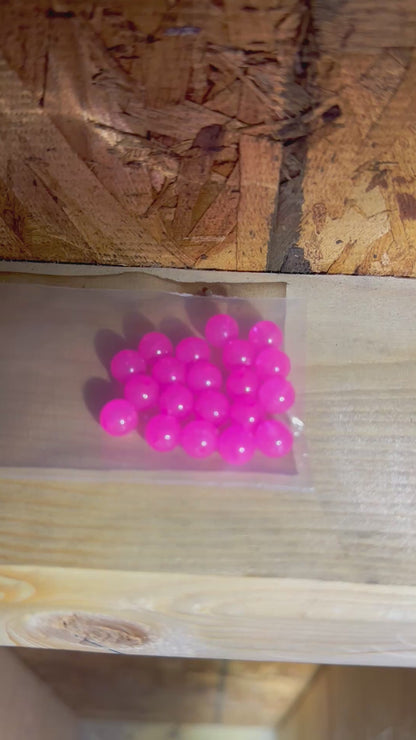 Pink GLOW 8mm Beads