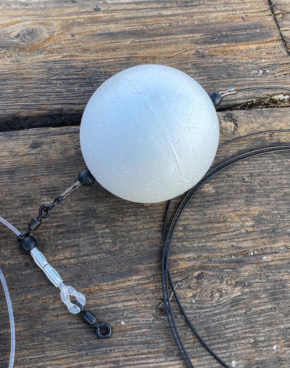 "The Basics" - LBSF Shark Fishing Float Rig Kit (Kayak Deployed)  - 40' 600lb Mono and 12' 800lb Cable